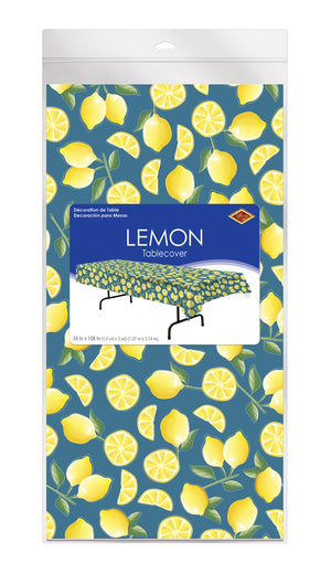 Bulk Lemon Tablecover (Case of 12) by Beistle