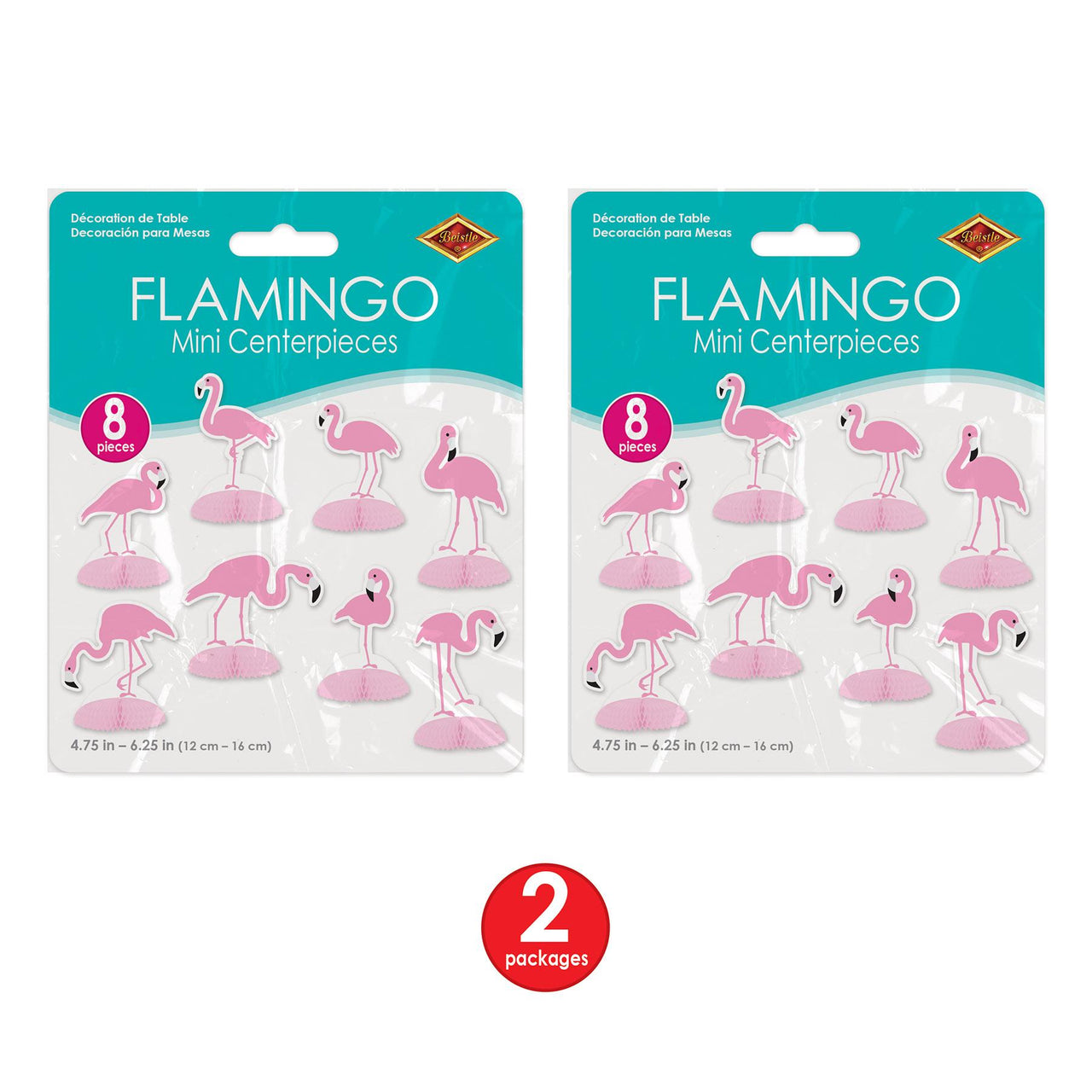 Bulk Flamingo Mini Centerpieces (Case of 96) by Beistle