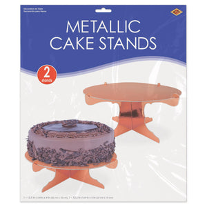 Bulk Metallic Cake Stands (12 Pkgs Per Case) by Beistle