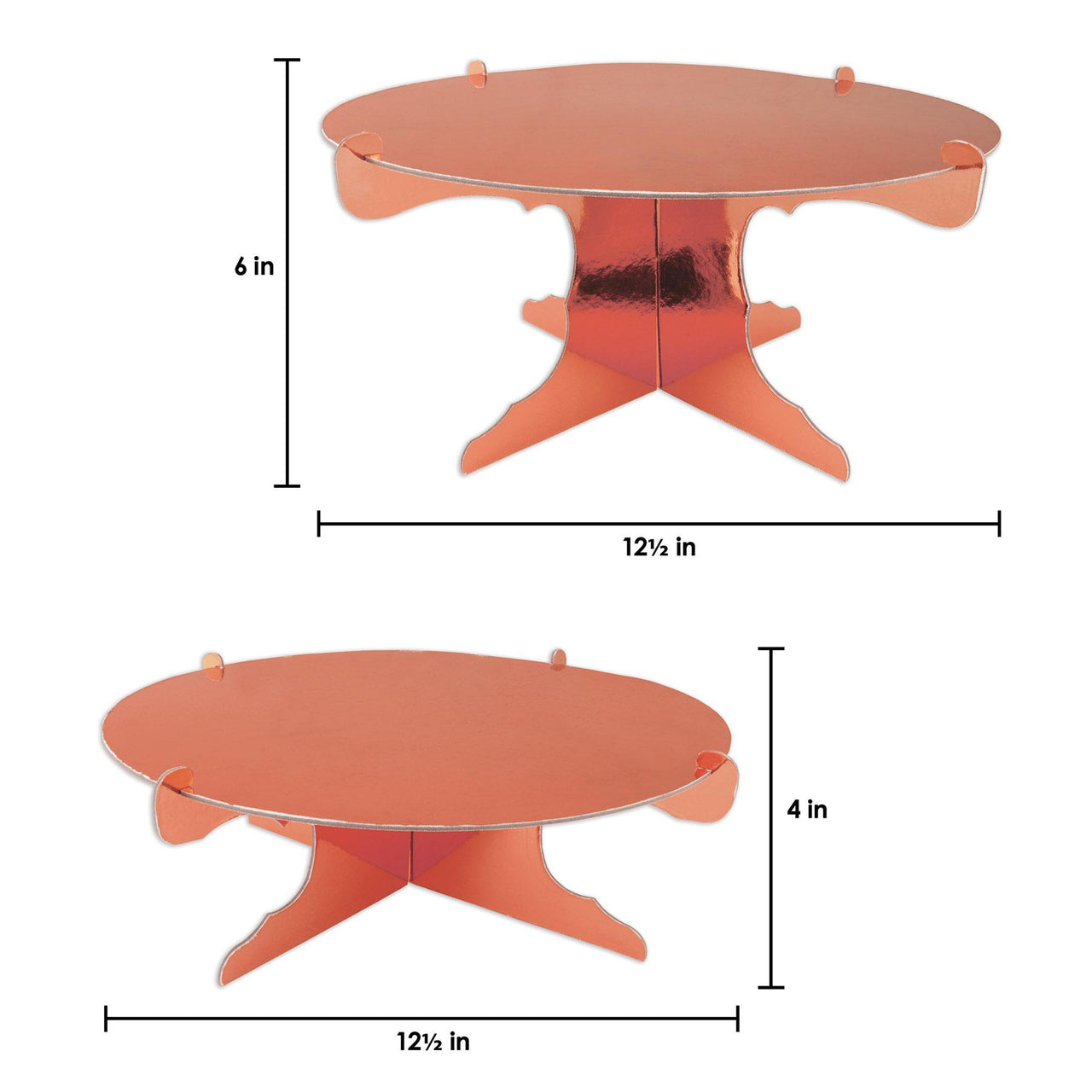 Bulk Metallic Cake Stands (12 Pkgs Per Case) by Beistle