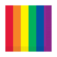 Beistle Rainbow Beverage Party Napkins (12 Per Case)