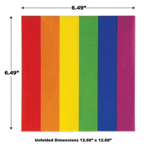 Bulk Rainbow Luncheon Napkins (Case of 192) by Beistle