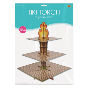 Bulk Tiki Torch Cupcake Stand (Case of 12) by Beistle
