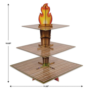 Bulk Tiki Torch Cupcake Stand (Case of 12) by Beistle
