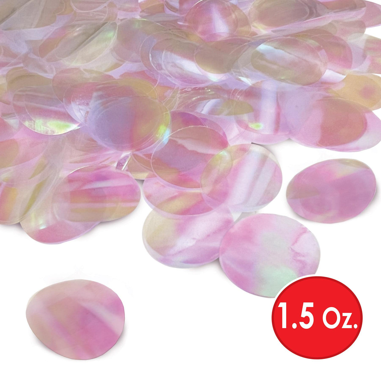 Bulk Metallic Deluxe Dot Confetti - opalescent (12 Packages) by Beistle