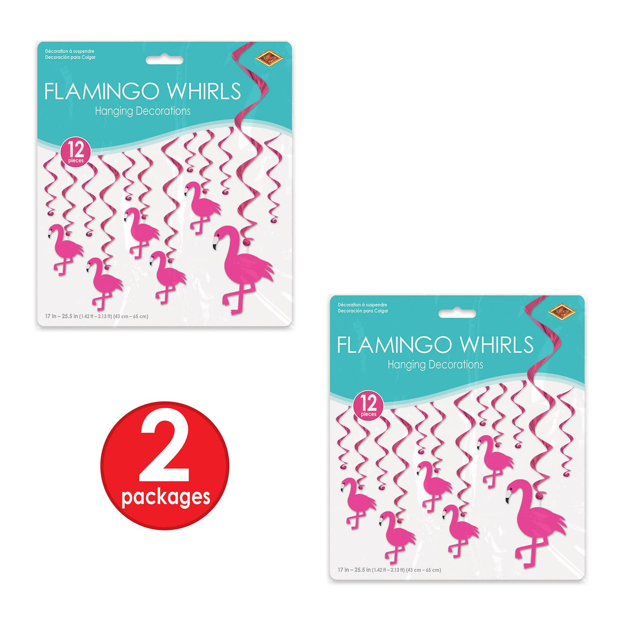 Bulk Flamingo Whirls (Case of 72) by Beistle