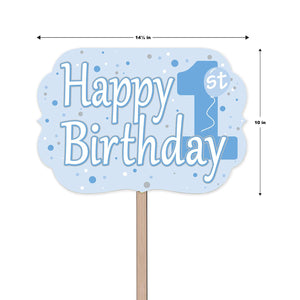 Bulk 1st Birthday Yard Sign - Blue (Case of 6) by Beistle