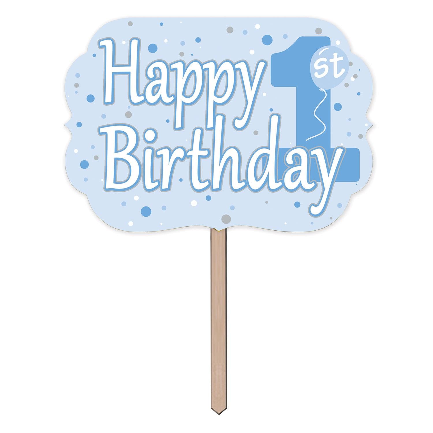 Beistle 1st Birthday Party Yard Sign - Blue