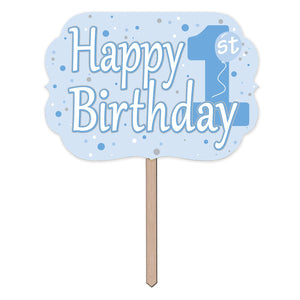 Beistle 1st Birthday Party Yard Sign - Blue