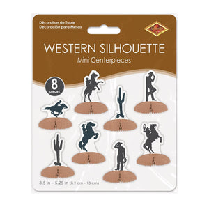 Bulk Western Silhouette Mini Centerpieces (Case of 96) by Beistle