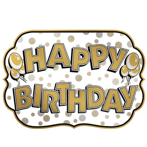 Bulk Foil Happy Birthday Yard Sign (Case of 6) by Beistle