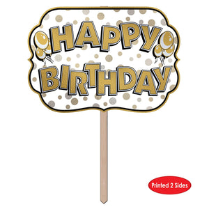 Bulk Foil Happy Birthday Yard Sign (Case of 6) by Beistle