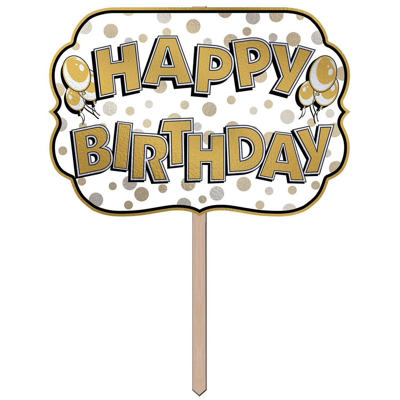 Beistle Foil Happy Birthday Party Yard Sign