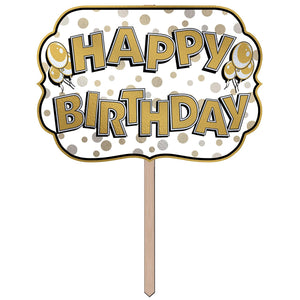 Beistle Foil Happy Birthday Party Yard Sign