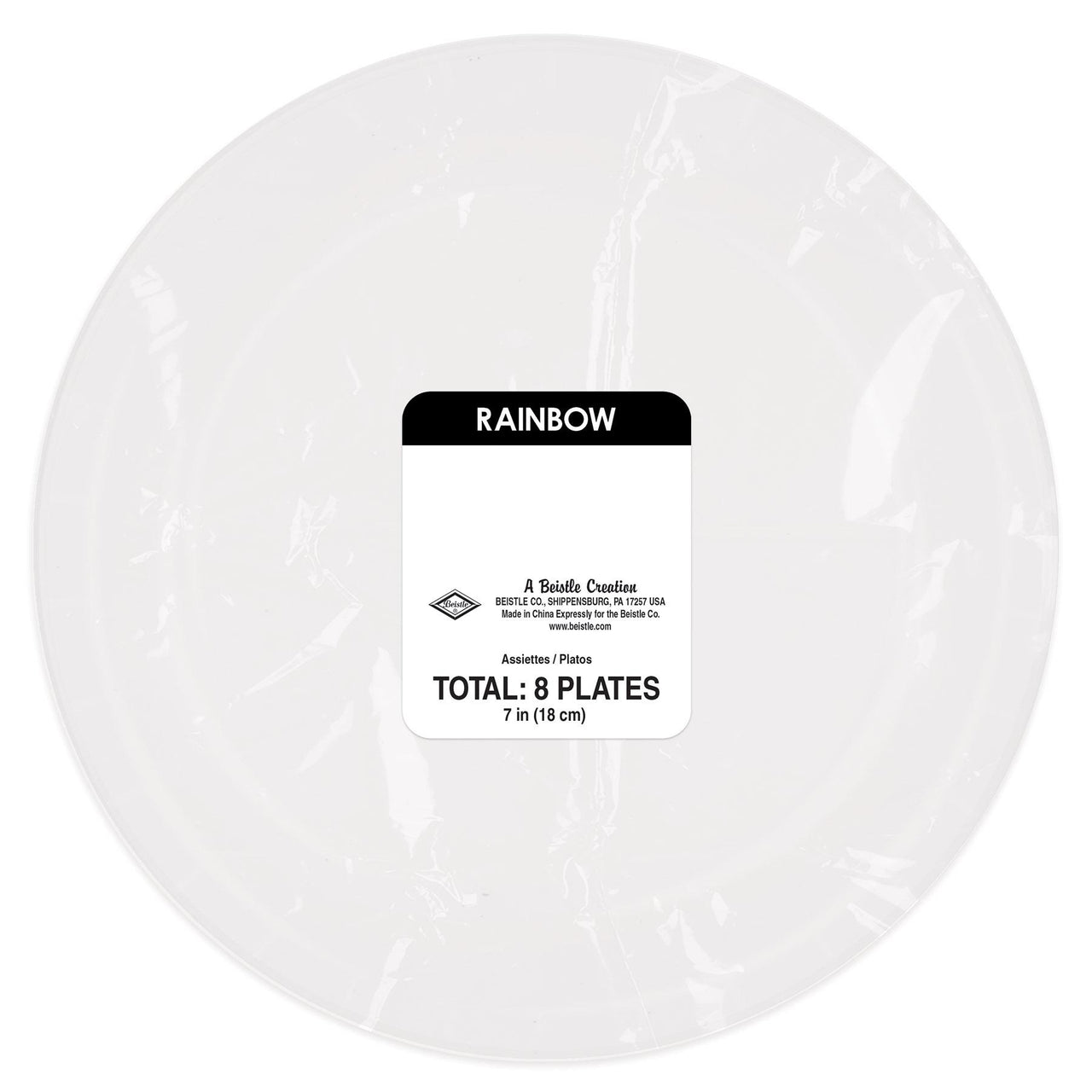 Bulk Rainbow Plates (12 Pkgs Per Case) by Beistle