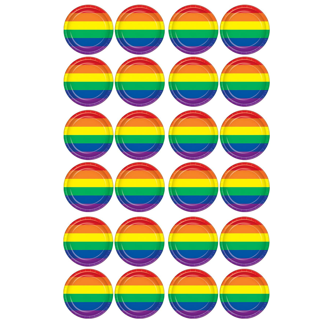 Bulk Rainbow Plates (12 Pkgs Per Case) by Beistle