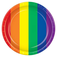 Rainbow Paper Plates 9 inch, 8/Pkg, 96/Case (Party Pack) (12 Packages)