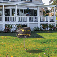 Bulk Foil Happy Anniversary Yard Sign (Case of 6) by Beistle