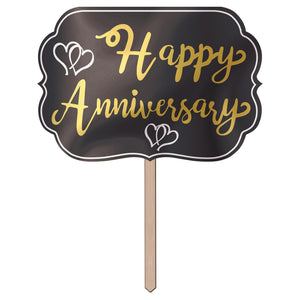 Beistle Foil Happy Anniversary Yard Sign