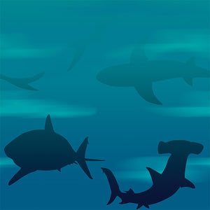 Bulk Shark Tablecover (Case of 12) by Beistle