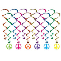 Beistle Peace Sign Party Whirls (12/Pkg)