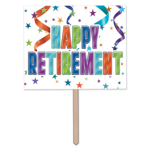 Beistle Happy Retirement Party Yard Sign