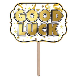 Beistle Foil "Good Luck" Party Yard Sign