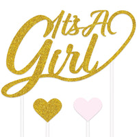 Bulk It's A Girl Cake Topper (Case of 12) by Beistle