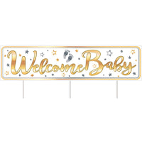 Beistle Plastic Jumbo Welcome Baby Yard Sign