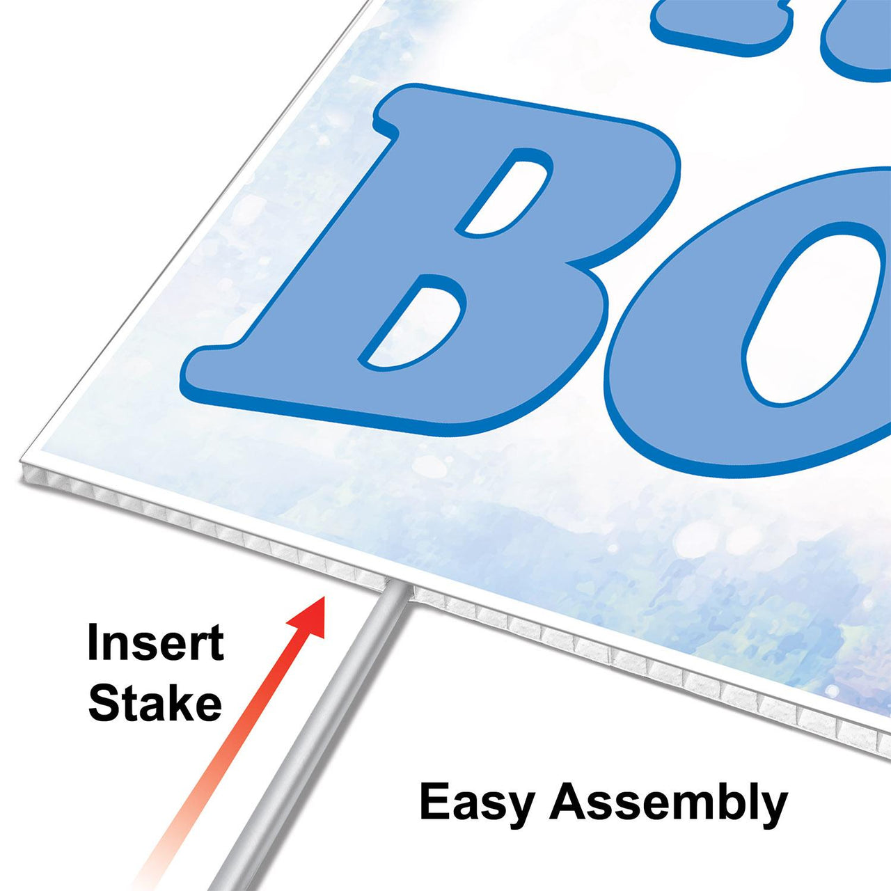 Bulk Plastic It's A Boy! Yard Sign (Case of 6) by Beistle