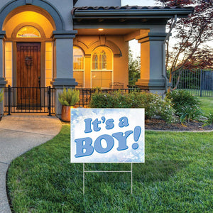 Bulk Plastic It's A Boy! Yard Sign (Case of 6) by Beistle