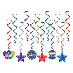 Beistle Welcome Home Party Whirls (12/Pkg)