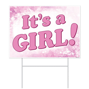 Beistle Plastic It's A Girl! Yard Sign