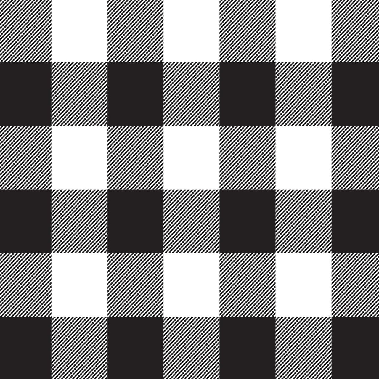 Bulk Plaid Tablecover - Black & White (Case of 12) by Beistle
