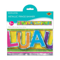 Bulk Metallic Luau Party Fringe Banner (Case of 12) by Beistle