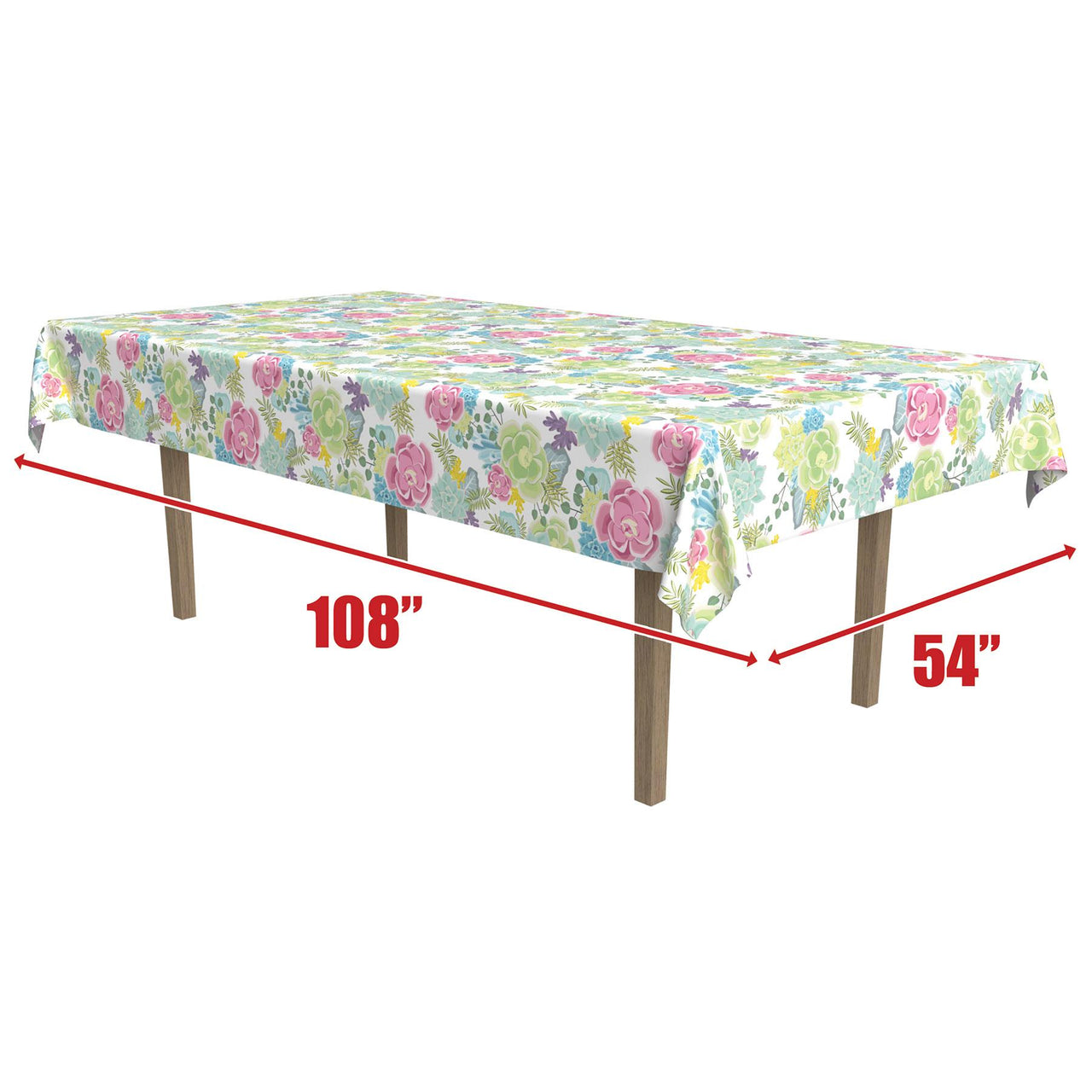 Bulk Succulents Tablecover (Case of 12) by Beistle