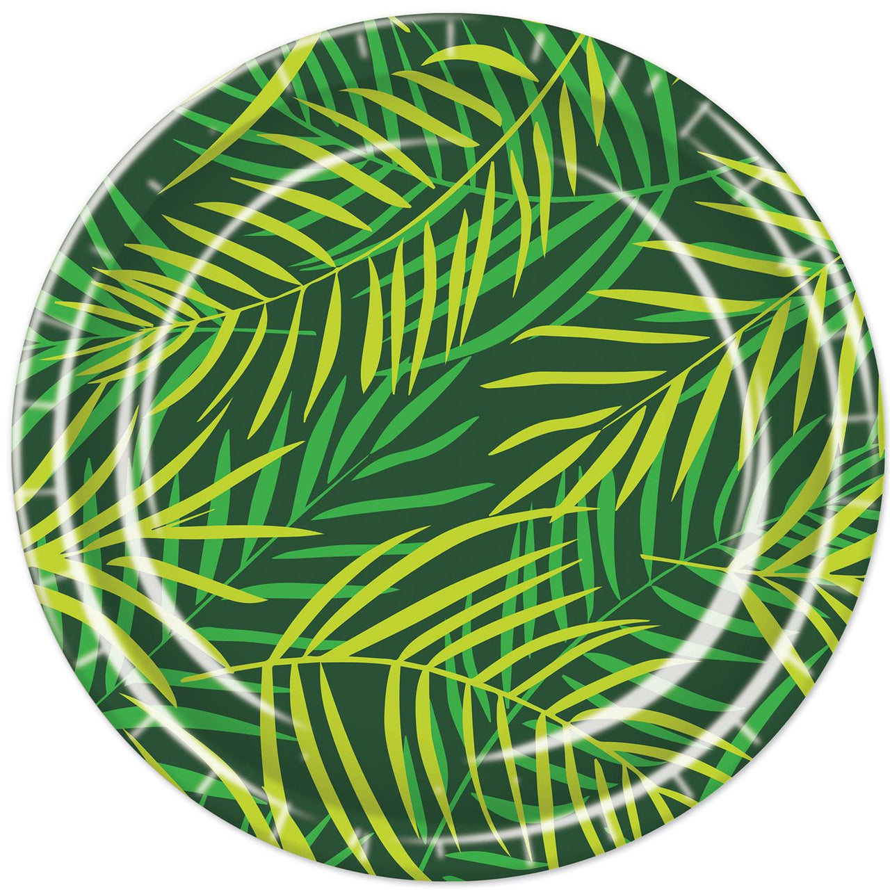 Beistle Luau Party Palm Leaf Paper Plates 9 inch, 8/Pkg