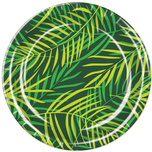Beistle Luau Party Palm Leaf Paper Plates 9 inch, 8/Pkg