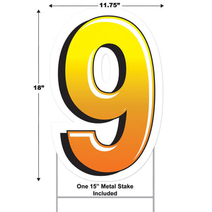 Bulk Plastic 9 Yard Sign (Case of 3) by Beistle