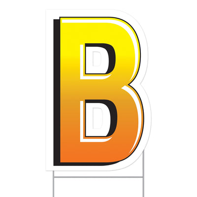 Beistle Plastic B Party Yard Sign