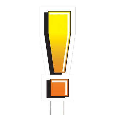 Beistle Plastic Exclamation Mark Party Yard Sign