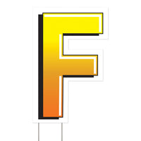 Beistle Plastic F Party Yard Sign