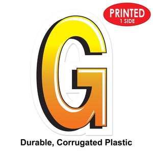 Bulk Plastic G Yard Sign (Case of 3) by Beistle