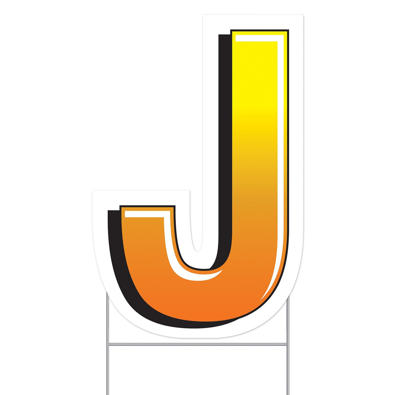 Beistle Plastic J Party Yard Sign