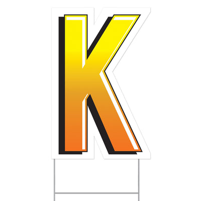 Beistle Plastic K Party Yard Sign