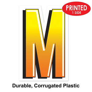 Bulk Plastic M Yard Sign (Case of 3) by Beistle