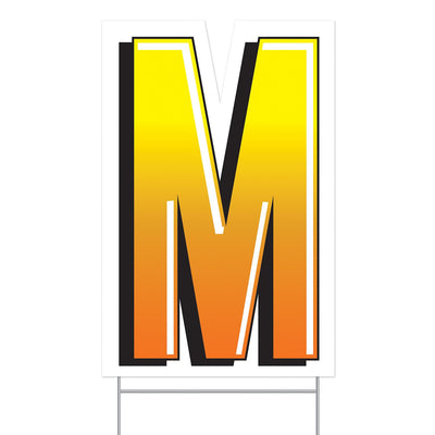 Beistle Plastic M Party Yard Sign