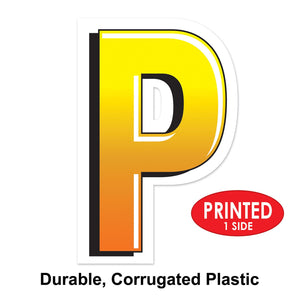 Bulk Plastic P Yard Sign (Case of 3) by Beistle