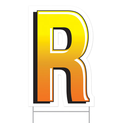 Beistle Plastic R Party Yard Sign