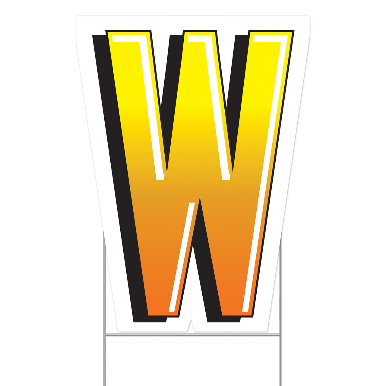 Beistle Plastic W Party Yard Sign